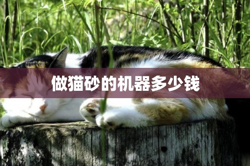 做貓砂的機器多少錢