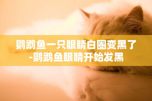 鸚鵡魚一只眼睛白圈變黑了-鸚鵡魚眼睛開始發黑