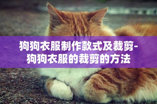 狗狗衣服制作款式及裁剪-狗狗衣服的裁剪的方法