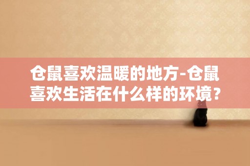 倉鼠喜歡溫暖的地方-倉鼠喜歡生活在什么樣的環境？