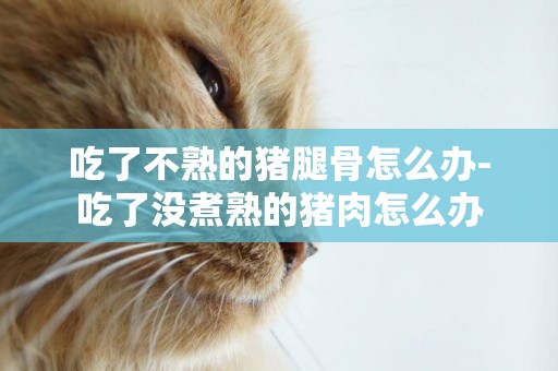 吃了不熟的豬腿骨怎么辦-吃了沒煮熟的豬肉怎么辦