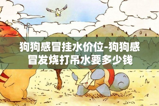 狗狗感冒掛水價位-狗狗感冒發燒打吊水要多少錢