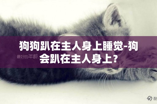 狗狗趴在主人身上睡覺-狗會趴在主人身上？
