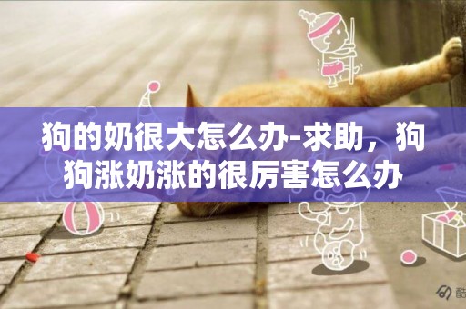 狗的奶很大怎么辦-求助，狗狗漲奶漲的很厲害怎么辦