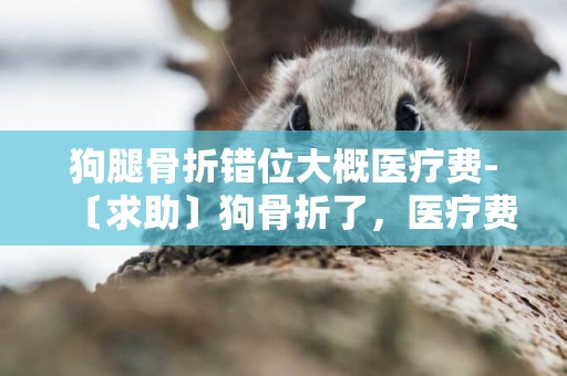 狗腿骨折錯位大概醫療費-〔求助〕狗骨折了，醫療費用