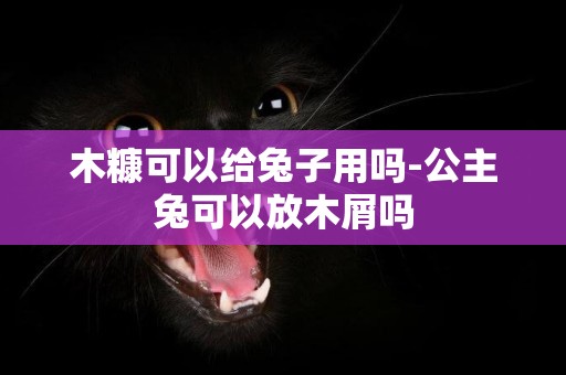 木糠可以給兔子用嗎-公主兔可以放木屑嗎