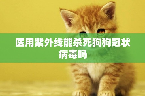 醫用紫外線能殺死狗狗冠狀病毒嗎