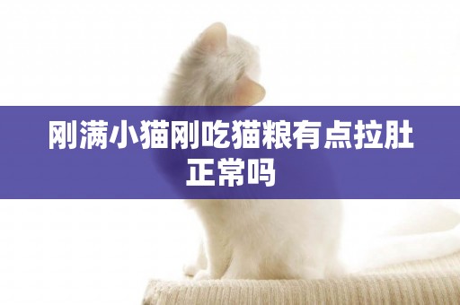 剛滿小貓剛吃貓糧有點拉肚正常嗎