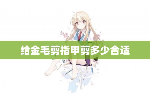 給金毛剪指甲剪多少合適