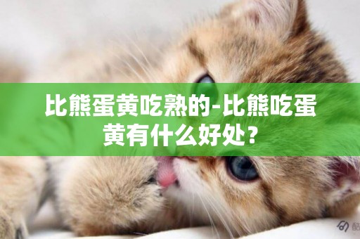 比熊蛋黃吃熟的-比熊吃蛋黃有什么好處？