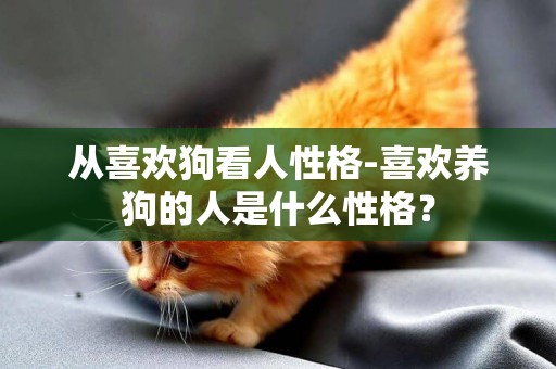 從喜歡狗看人性格-喜歡養狗的人是什么性格？