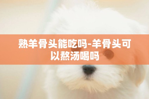 熟羊骨頭能吃嗎-羊骨頭可以熬湯喝嗎