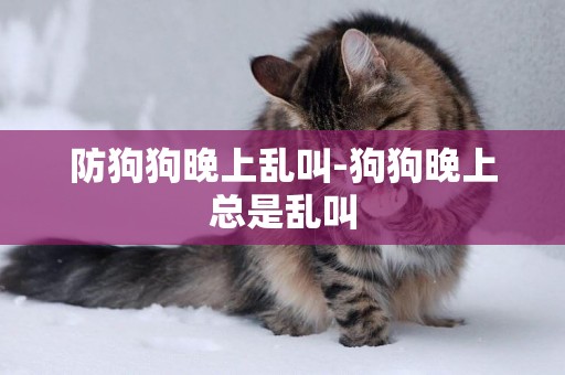 防狗狗晚上亂叫-狗狗晚上總是亂叫