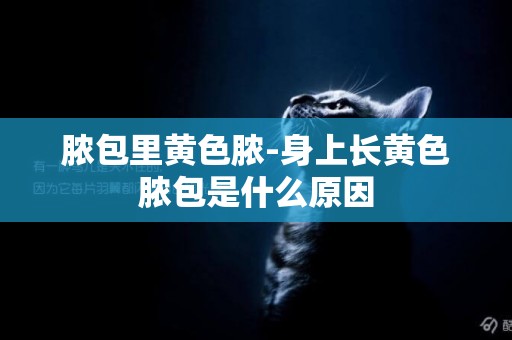 膿包里黃色膿-身上長黃色膿包是什么原因