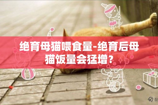 絕育母貓喂食量-絕育后母貓飯量會猛增？