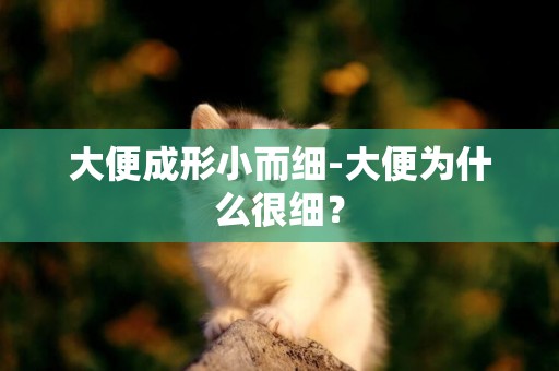 大便成形小而細-大便為什么很細？