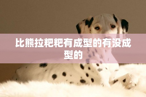 比熊拉粑粑有成型的有沒成型的