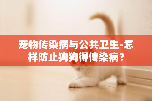 寵物傳染病與公共衛生-怎樣防止狗狗得傳染病？