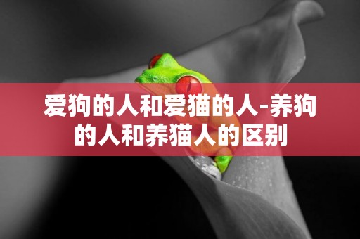 愛狗的人和愛貓的人-養狗的人和養貓人的區別