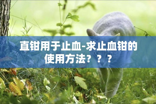 直鉗用于止血-求止血鉗的使用方法？？？
