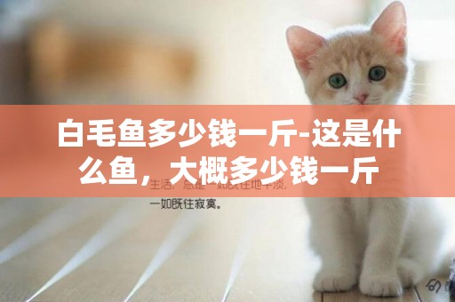 白毛魚多少錢一斤-這是什么魚，大概多少錢一斤