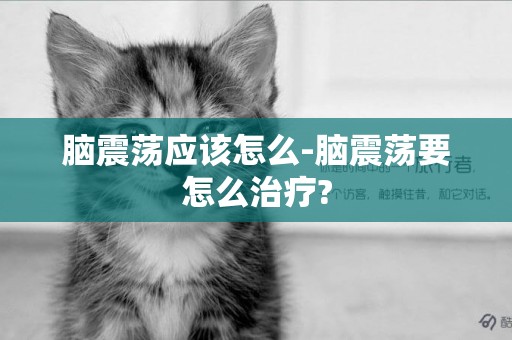 腦震蕩應該怎么-腦震蕩要怎么治療?