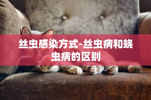 絲蟲感染方式-絲蟲病和蟯蟲病的區別