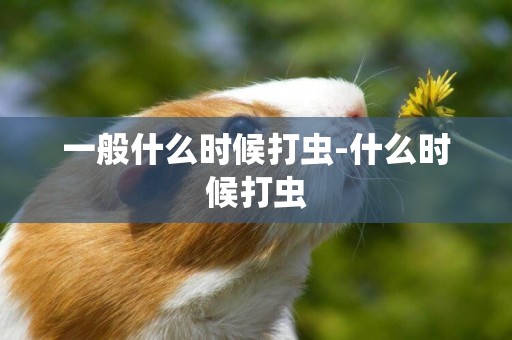 一般什么時候打蟲-什么時候打蟲