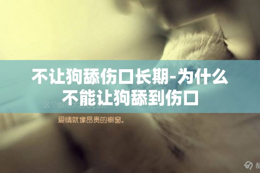 不讓狗舔傷口長期-為什么不能讓狗舔到傷口