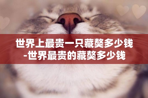 世界上最貴一只藏獒多少錢-世界最貴的藏獒多少錢