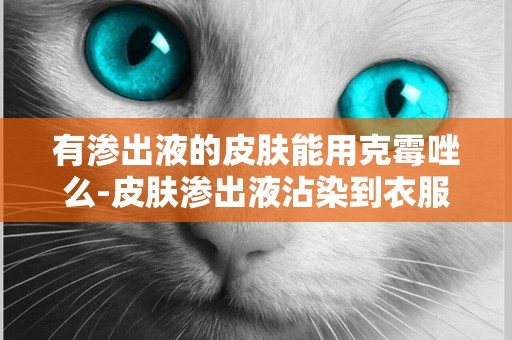 有滲出液的皮膚能用克霉唑么-皮膚滲出液沾染到衣服上如何清洗