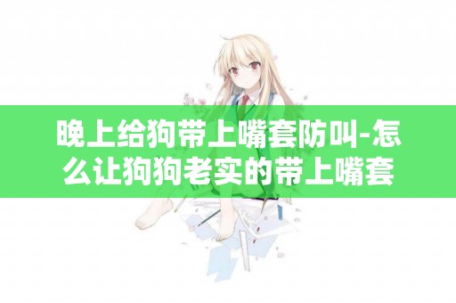 晚上給狗帶上嘴套防叫-怎么讓狗狗老實的帶上嘴套