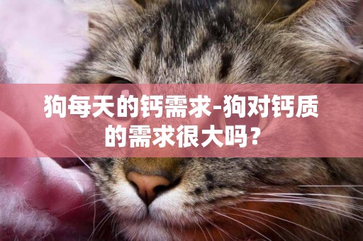 狗每天的鈣需求-狗對鈣質的需求很大嗎？