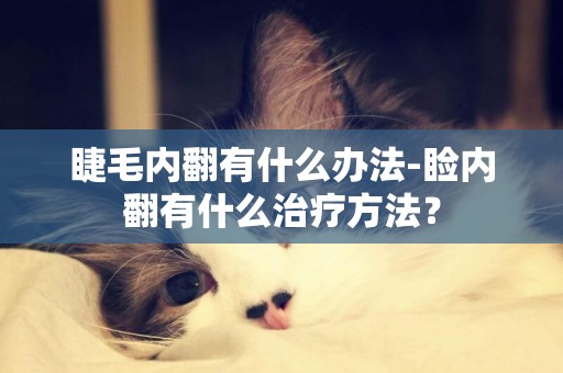 睫毛內翻有什么辦法-瞼內翻有什么治療方法？