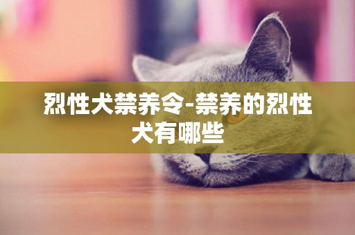 烈性犬禁養令-禁養的烈性犬有哪些