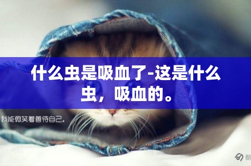什么蟲是吸血了-這是什么蟲，吸血的。