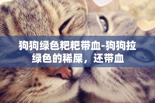 狗狗綠色粑粑帶血-狗狗拉綠色的稀屎，還帶血