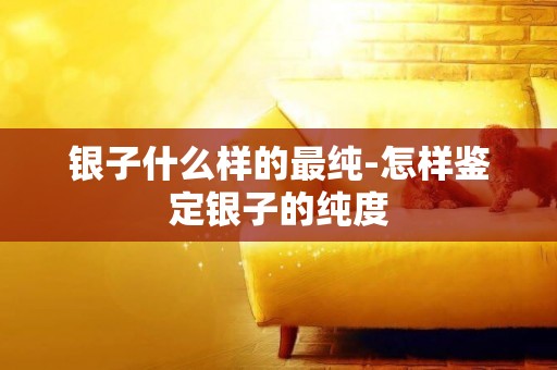 銀子什么樣的最純-怎樣鑒定銀子的純度