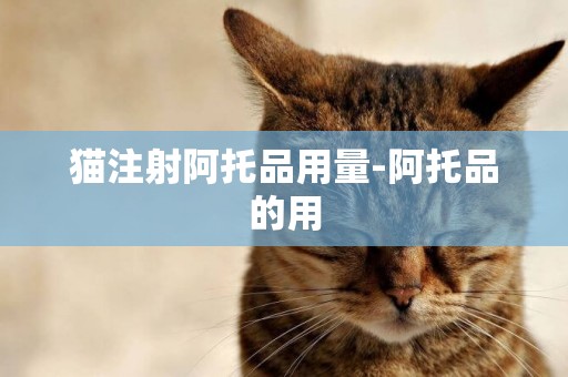 貓注射阿托品用量-阿托品的用