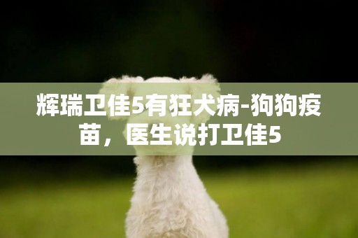 輝瑞衛佳5有狂犬病-狗狗疫苗，醫生說打衛佳5