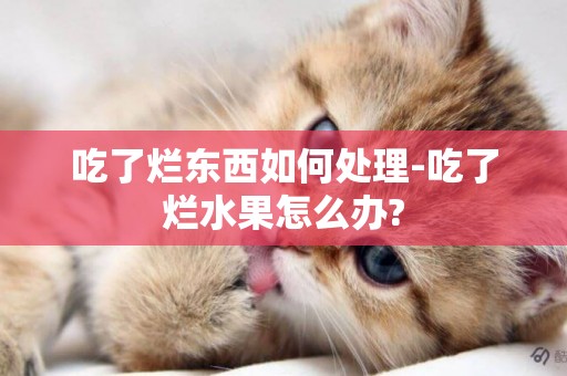 吃了爛東西如何處理-吃了爛水果怎么辦?