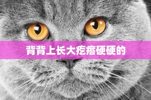 背背上長大疙瘩硬硬的