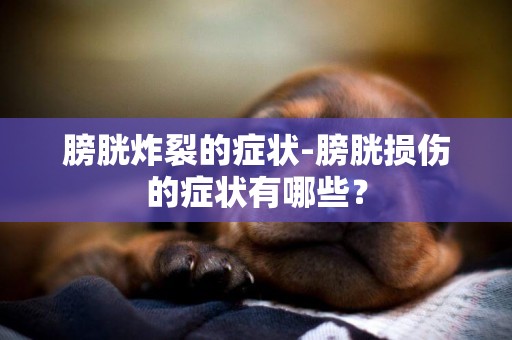 膀胱炸裂的癥狀-膀胱損傷的癥狀有哪些？