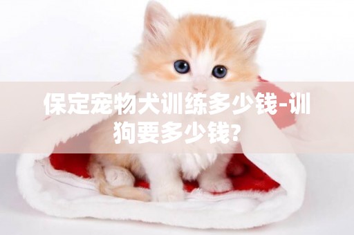 保定寵物犬訓練多少錢-訓狗要多少錢?