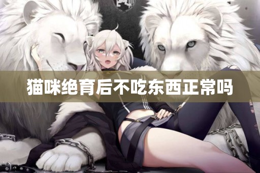 貓咪絕育后不吃東西正常嗎