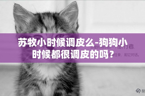 蘇牧小時候調皮么-狗狗小時候都很調皮的嗎？