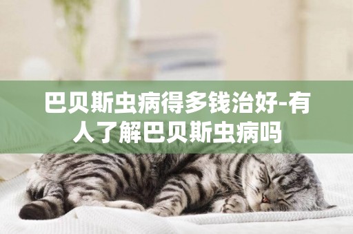 巴貝斯蟲病得多錢治好-有人了解巴貝斯蟲病嗎