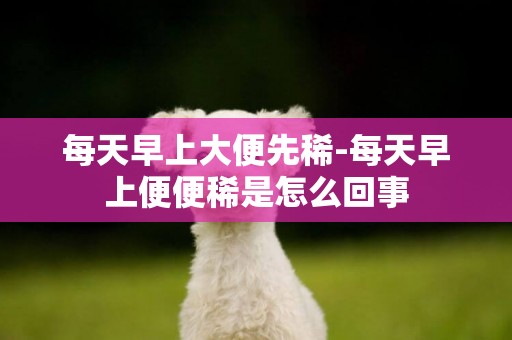 每天早上大便先稀-每天早上便便稀是怎么回事