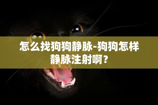 怎么找狗狗靜脈-狗狗怎樣靜脈注射啊？