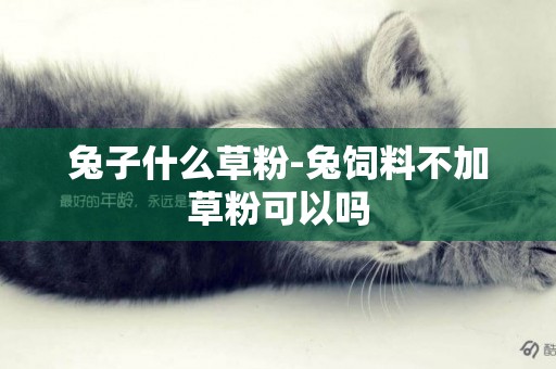 兔子什么草粉-兔飼料不加草粉可以嗎